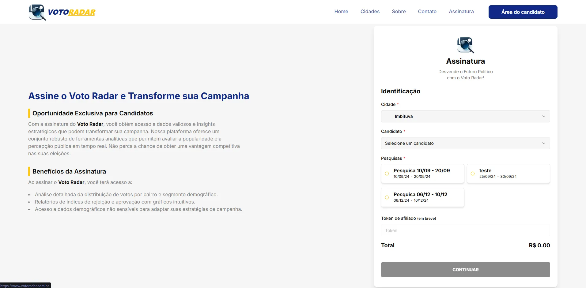Voto Radar — 3